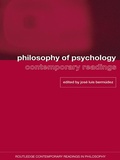 Cover: Philosophy of Psychology: Contemporary Readings - Routledge