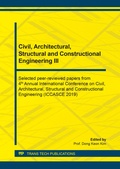Cover: Civil, Architectural, Structural and Constructional Engineering III - Trans Tech Publications Ltd