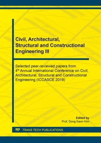Enlarge image Cover: Civil, Architectural, Structural and Constructional Engineering III - Trans Tech Publications Ltd