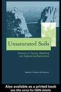 Cover: Unsaturated Soils - Advances in Testing, Modelling and Engineering Applications - CRC Press