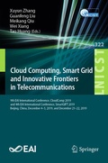 Cover: Cloud Computing, Smart Grid and Innovative Frontiers in Telecommunications - Springer