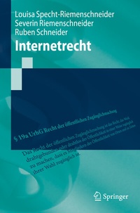 Abbildung von: Internetrecht - Springer