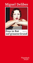 Cover: Frau in Rot auf grauem Grund - Wagenbach