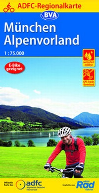 Abbildung von: ADFC-Regionalkarte München Alpenvorland, 1:75.000, mit Tagestourenvorschlägen, reiß- und wetterfest, E-Bike-geeignet, GPS-Tracks Download - BVA BikeMedia