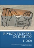 Cover: Rivista ticinese di diritto I-2020 - Helbing & Lichtenhahn