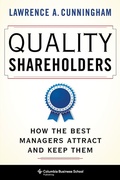 Cover: Quality Shareholders - Columbia University Press