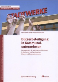 Abbildung von: Bürgerbeteiligung in Kommunalunternehmen - Franz Steiner Verlag