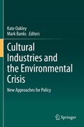 Cover: Cultural Industries and the Environmental Crisis - Springer