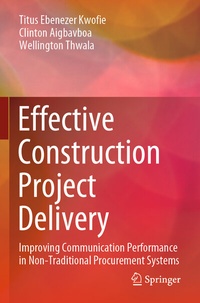 Abbildung von: Effective Construction Project Delivery - Springer