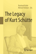 Cover: The Legacy of Kurt Sch&uuml;tte - Springer