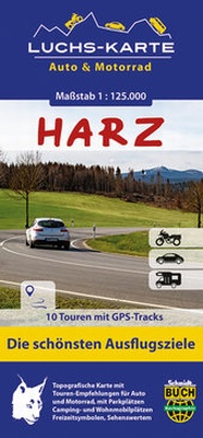 Abbildung von: Luchskarte Harz Auto & Motorrad - Schmidt-Buch-Vlg