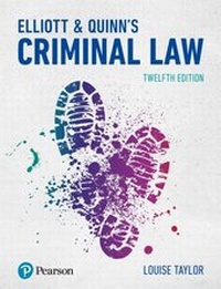 Abbildung von: Elliott & Quinn's Criminal Law - Pearson Education Limited