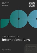 Cover: Core Documents on International Law 2020-21 - Red Globe Press