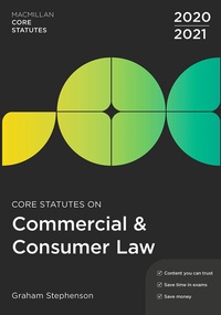 Abbildung von: Core Statutes on Commercial & Consumer Law 2020-21 - Red Globe Press