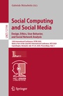 Cover: Social Computing and Social Media. Design, Ethics, User Behavior, and Social Network Analysis - Springer