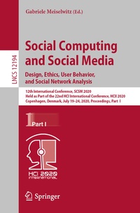 Abbildung von: Social Computing and Social Media. Design, Ethics, User Behavior, and Social Network Analysis - Springer