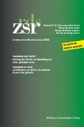 Cover: ZSR Sondernummer - Pand&eacute;mie et Droit / Pandemie und Recht - Helbing & Lichtenhahn
