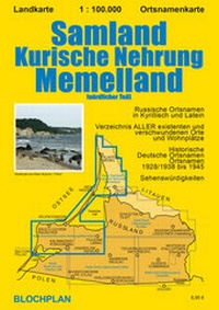 Abbildung von: Landkarte Samland/Kurische Nehrung/Memelland - BLOCHPLAN