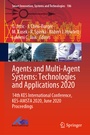 Cover: Agents and Multi-Agent Systems: Technologies and Applications 2020 - Springer