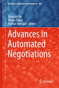 Enlarge image Cover: Advances in Automated Negotiations - Springer