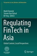 Cover: Regulating FinTech in Asia - Springer