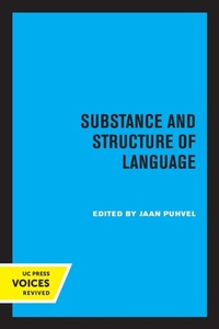 Enlarge image Cover: Substance and Structure of Language - University of California Press