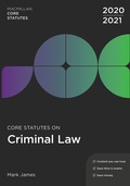 Cover: Core Statutes on Criminal Law 2020-21 - Red Globe Press