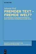 Cover: Fremder Text - fremde Welt? - De Gruyter
