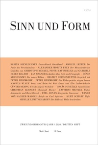 Enlarge image Cover: Sinn und Form 3/2020 - SINN und FORM