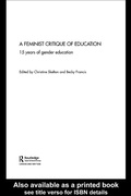 Cover: Feminist Critique of Education - Routledge