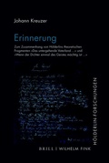 Cover: Erinnerung - Brill Deutschland