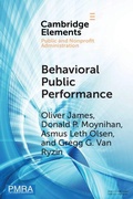 Cover: Behavioral Public Performance - Cambridge University Press