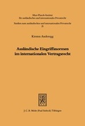 Bild: Auslaendische Eingriffsnormen im internationalen Vertragsrecht - Mohr Siebeck
