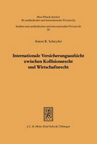Abbildung von: Internationale Versicherungsaufsicht - Mohr Siebeck