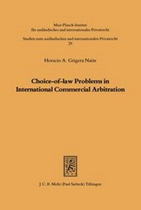 Abbildung von: Choice-of-law Problems in International Commercial Arbitration - Mohr Siebeck