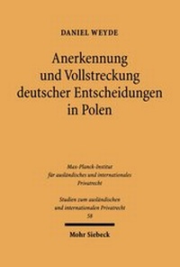 Abbildung von: Anerkennung und Vollstreckung deutscher Entscheidungen in Polen - Mohr Siebeck