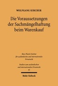 Bild: Die Voraussetzungen der Sachmaengelhaftung beim Warenkauf - Mohr Siebeck