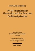 Bild: Die US-amerikanische Class Action und ihre deutsche Funktionsaequivalente - Mohr Siebeck