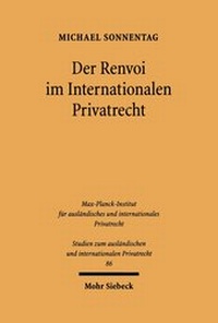Bild: Der Renvoi im Internationalen Privatrecht - Mohr Siebeck