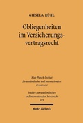 Cover: Obliegenheiten im Versicherungsvertragsrecht - Mohr Siebeck
