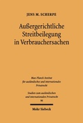 Cover: Au&szlig;ergerichtliche Streitbeilegung in Verbrauchersachen - Mohr Siebeck