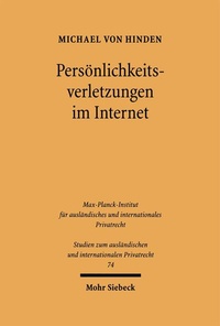 Enlarge image Cover: Persönlichkeitsverletzungen im Internet - Mohr Siebeck