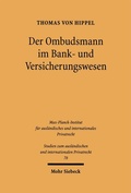 Cover: Der Ombudsmann im Bank- und Versicherungswesen - Mohr Siebeck