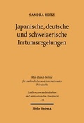 Bild: Japanische, deutsche und schweizerische Irrtumsregelungen - Mohr Siebeck