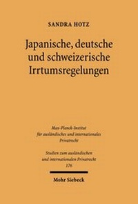Bild: Japanische, deutsche und schweizerische Irrtumsregelungen - Mohr Siebeck