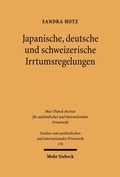 Cover: Japanische, deutsche und schweizerische Irrtumsregelungen - Mohr Siebeck
