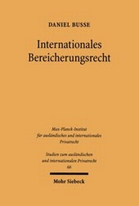 Bild: Internationales Bereicherungsrecht - Mohr Siebeck