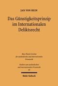 Bild: Das Guenstigkeitsprinzip im Internationalen Deliktsrecht - Mohr Siebeck