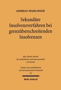 Bild: Sekundaere Insolvenzverfahren bei grenzueberschreitenden Insolvenzen - Mohr Siebeck