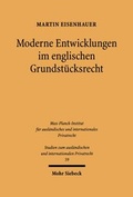 Bild: Moderne Entwicklungen im englischen Grundstuecksrecht - Mohr Siebeck